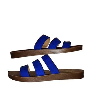 New! Women's Bamboo Blue Strap Sandals